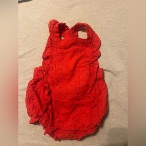 Janie and Jack Vibrant Red Infant One Piece